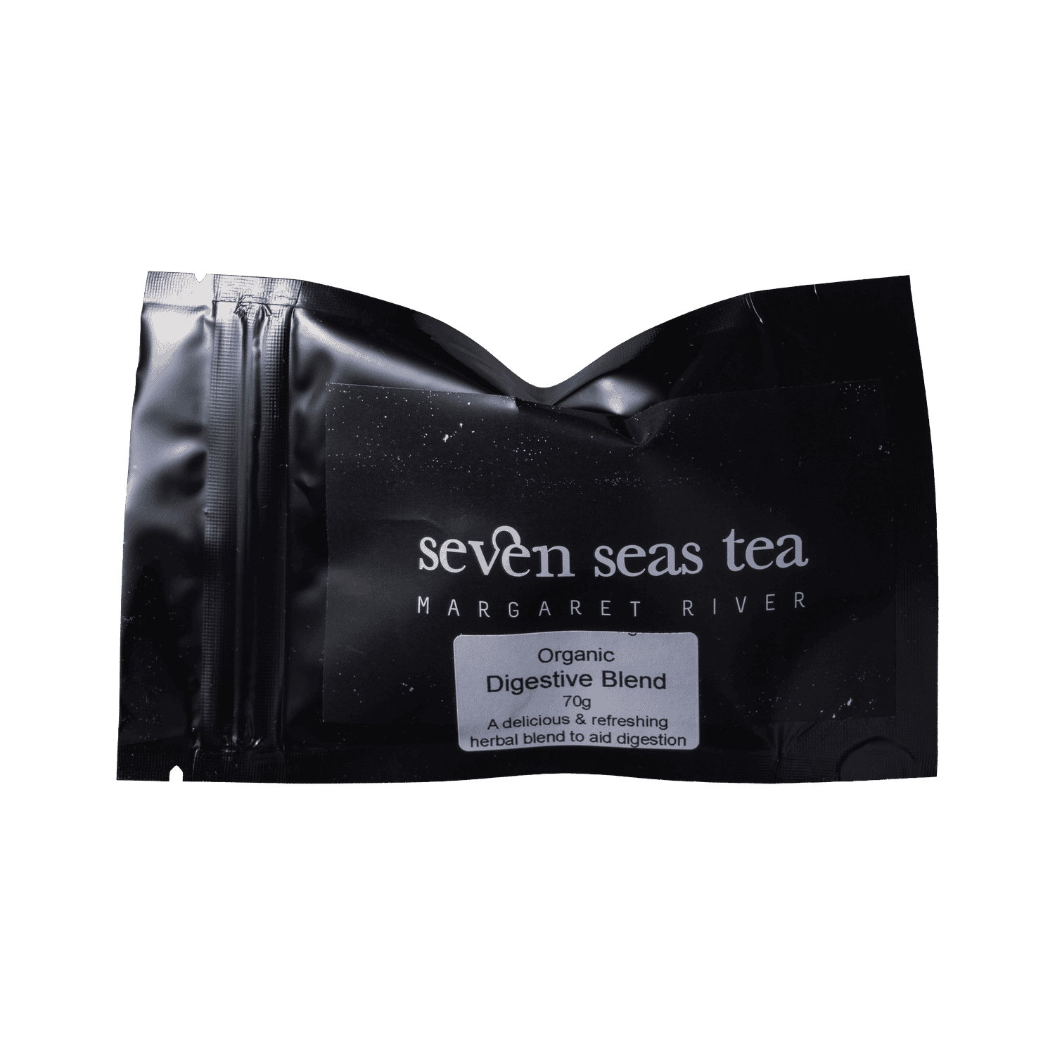 Organic Digestive Blend tea sample sachet, Seven Seas Tea