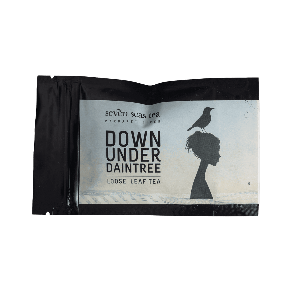 Down Under Daintree tea sample sachet, Seven Seas Tea