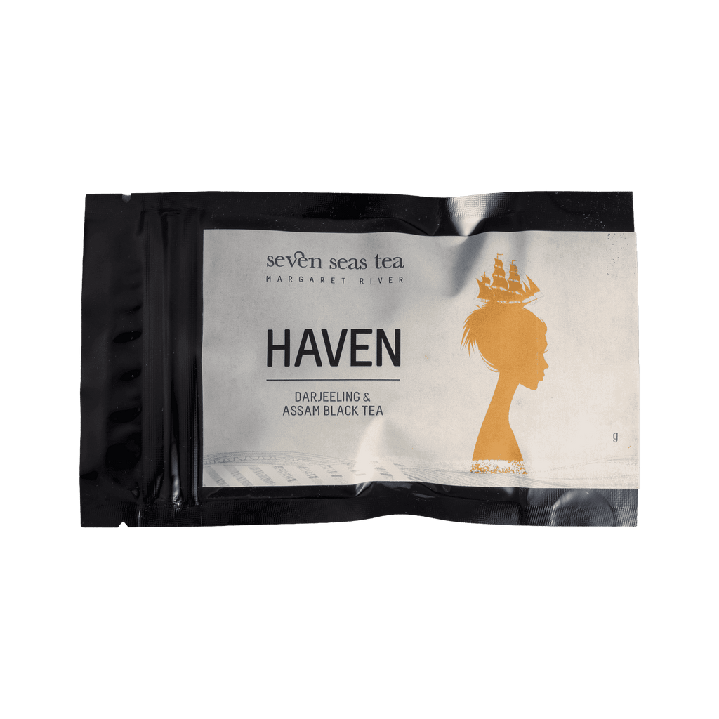 Haven tea sample sachet, Seven Seas Tea