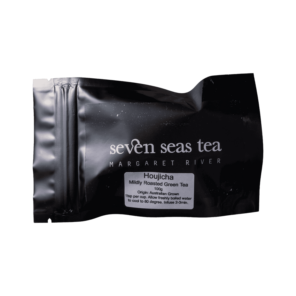 Houjicha Green tea sample sachet, Seven Seas Tea