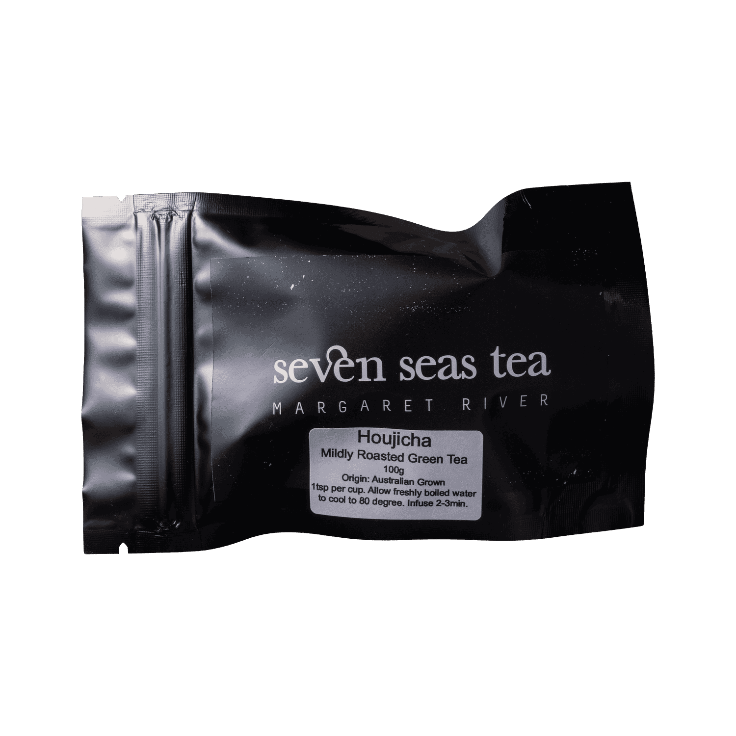 Houjicha Green tea sample sachet, Seven Seas Tea