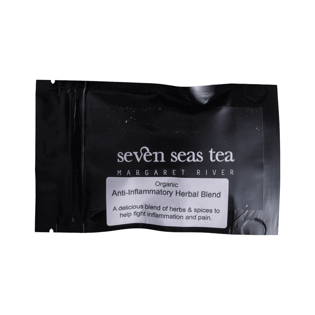 Organic Anti Inflammatory Blend tea sample sachet, Seven Seas Tea