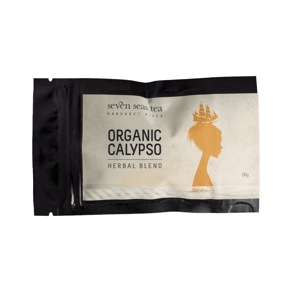 Calypso tea sample sachet, Seven Seas Tea