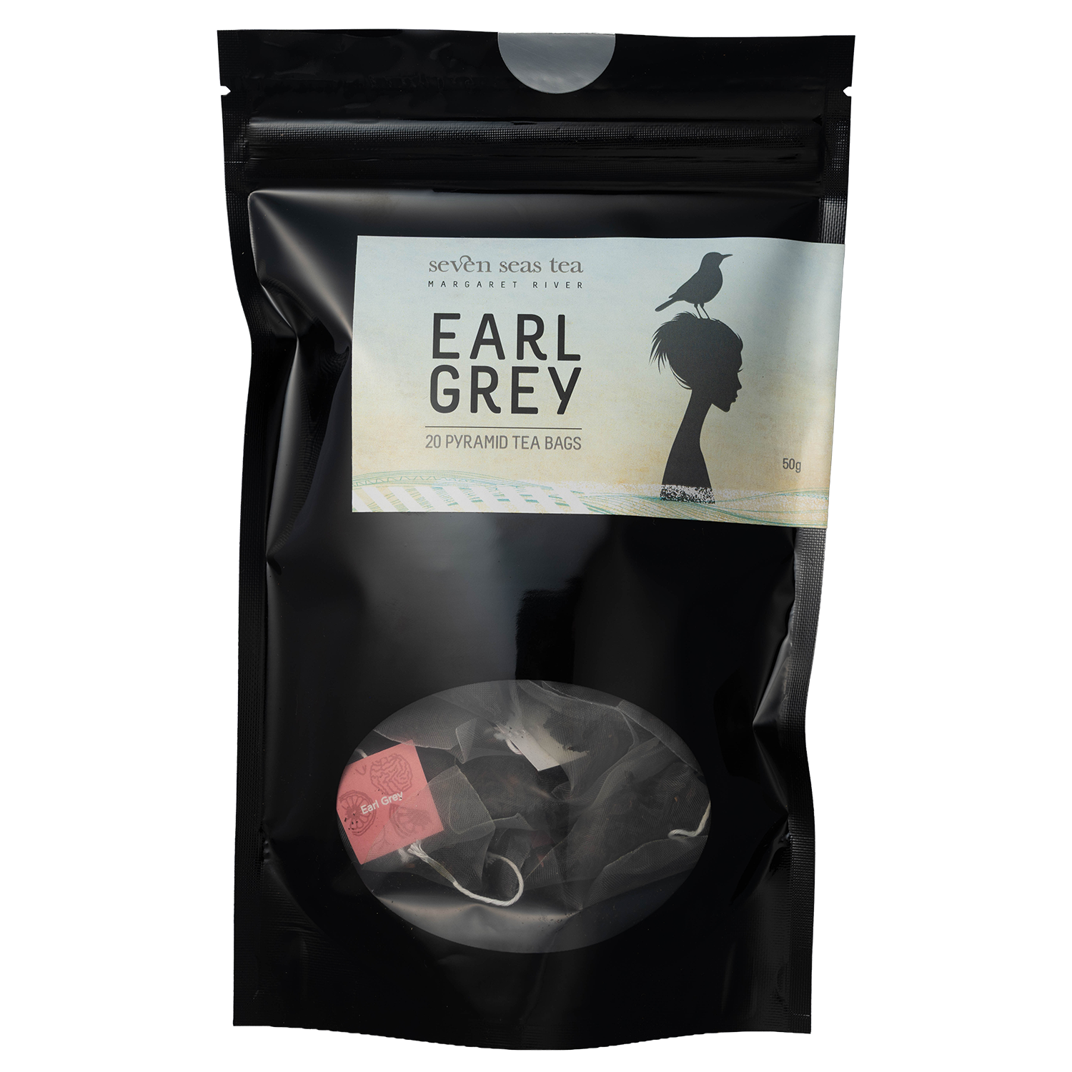 Organic Earl Grey Teabags loose leaf tea, Seven Seas Tea sample sachet