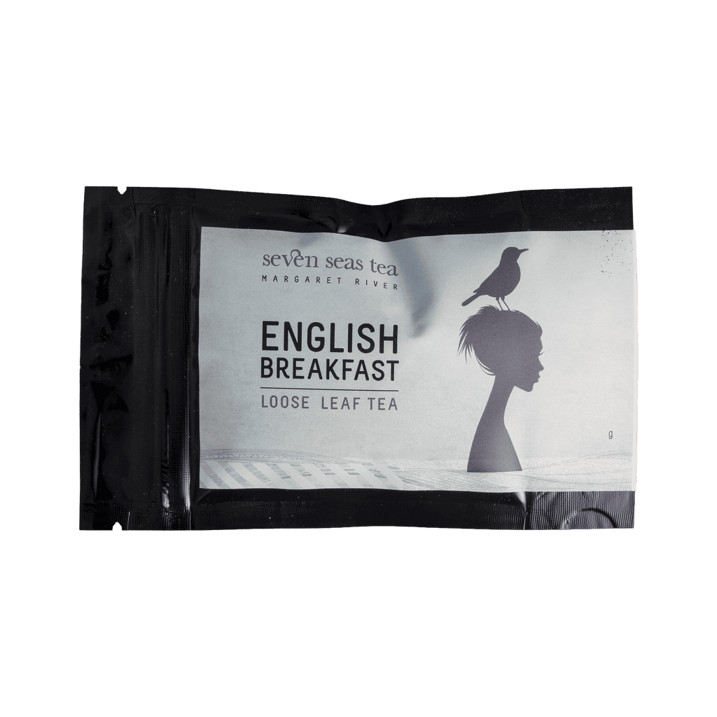 Organic English Breakfast tea sample sachet, Seven Seas Tea