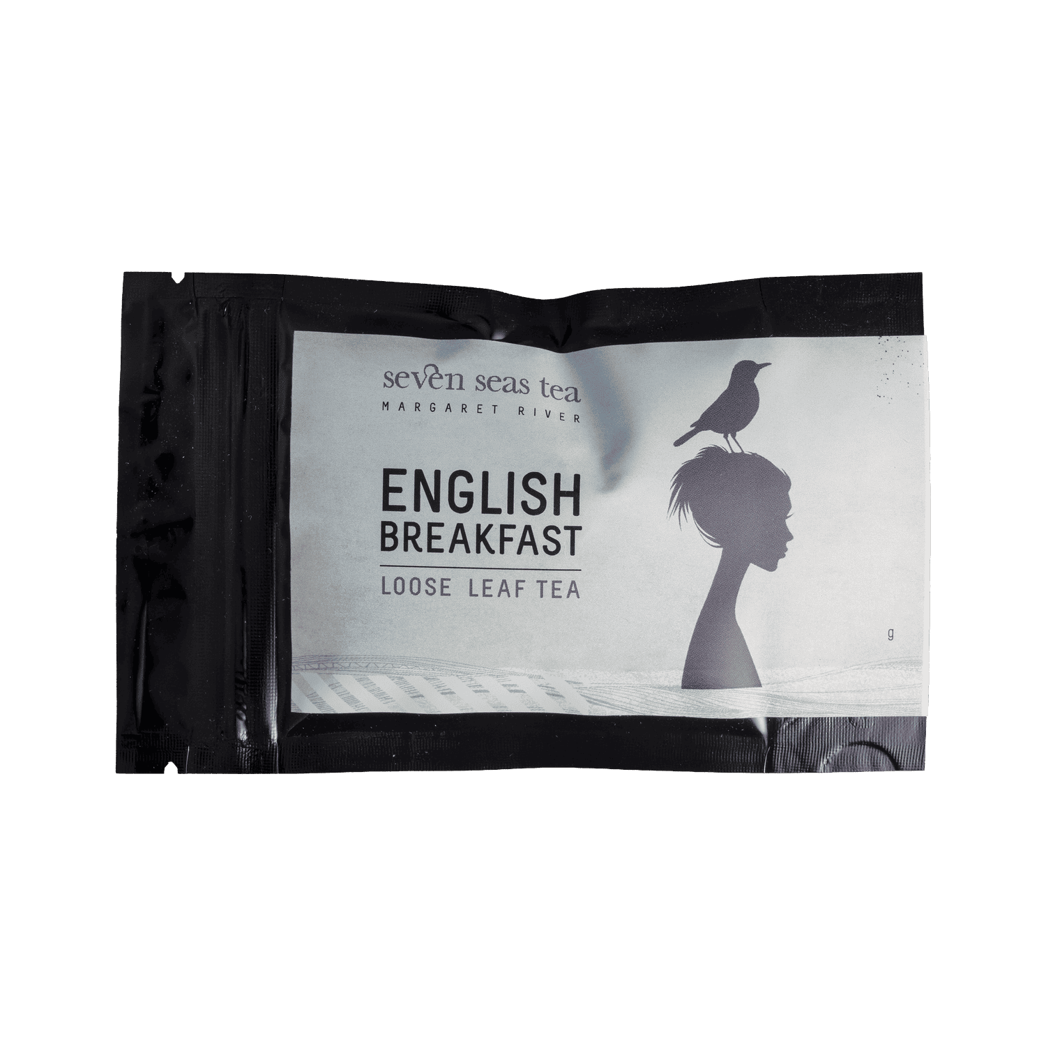 Organic English Breakfast tea sample sachet, Seven Seas Tea