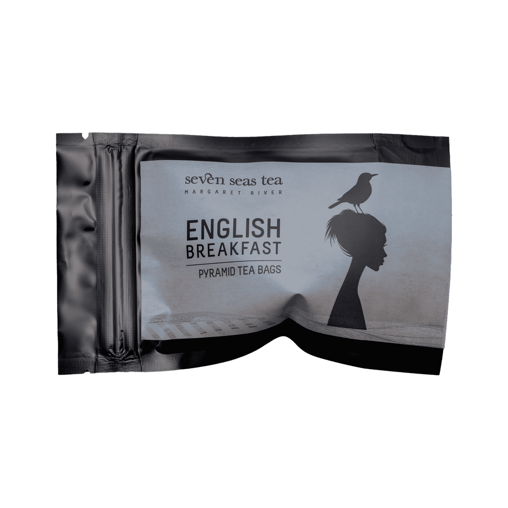 Organic English Breakfast Tea Bags tea sample sachet, Seven Seas Tea