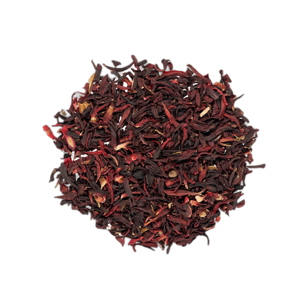 Organic Hibiscus Flower (Crushed) loose leaf tea, Seven Seas Tea sample sachet