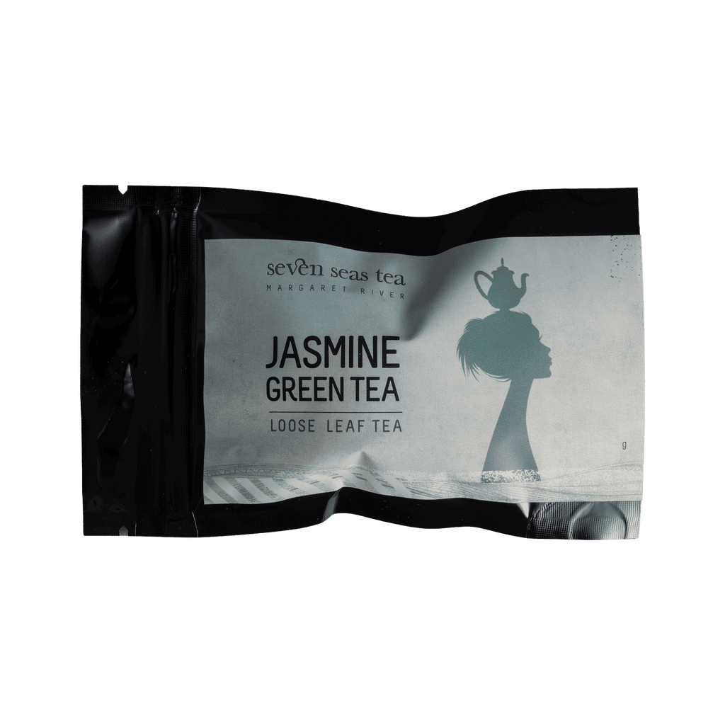 Organic Jasmine Green Tea sample sachet, Seven Seas Tea