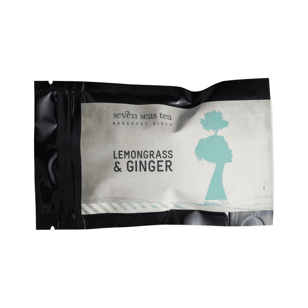 Organic Lemongrass & Ginger tea sample sachet, Seven Seas Tea