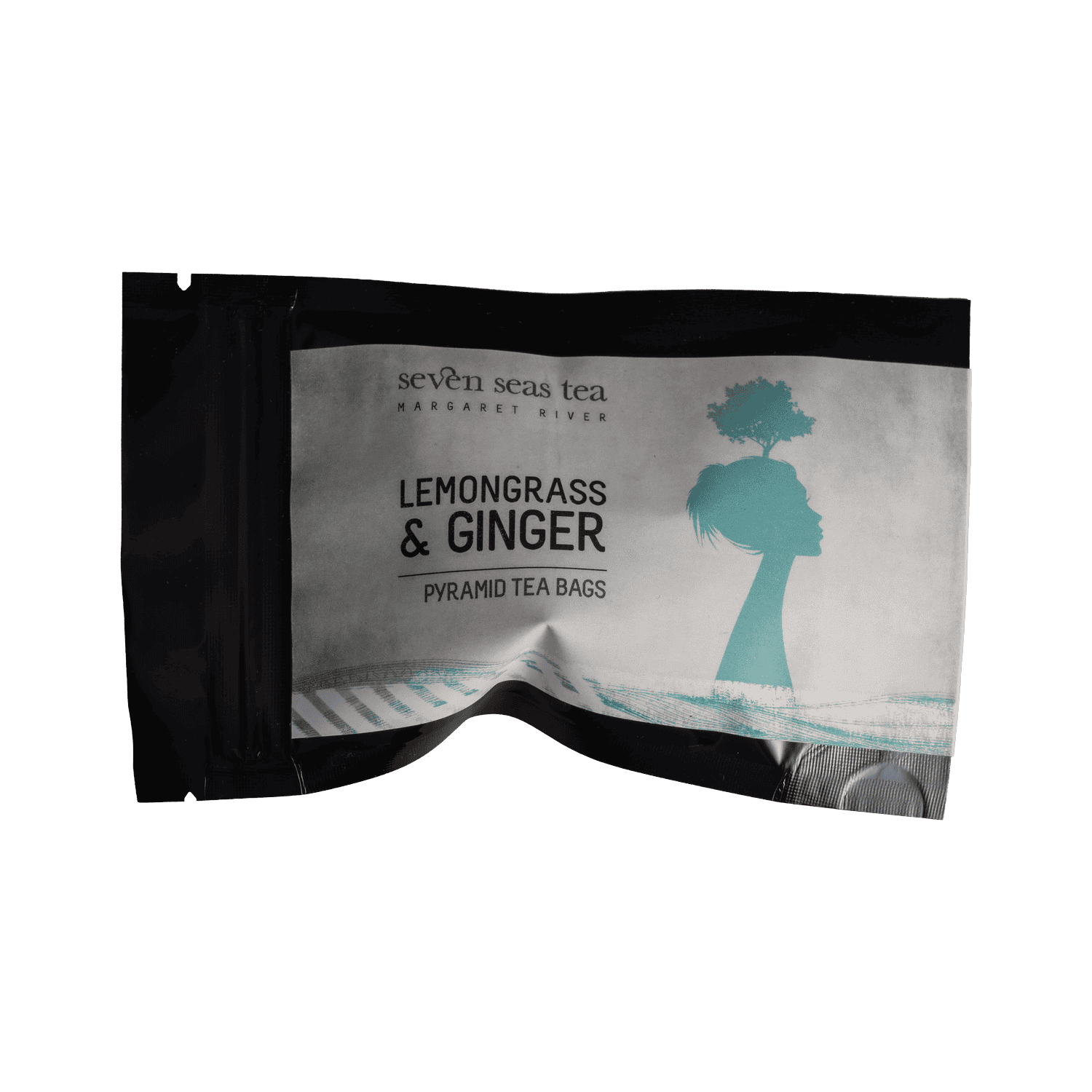 Organic Lemongrass & Ginger Teabags tea sample sachet, Seven Seas Tea