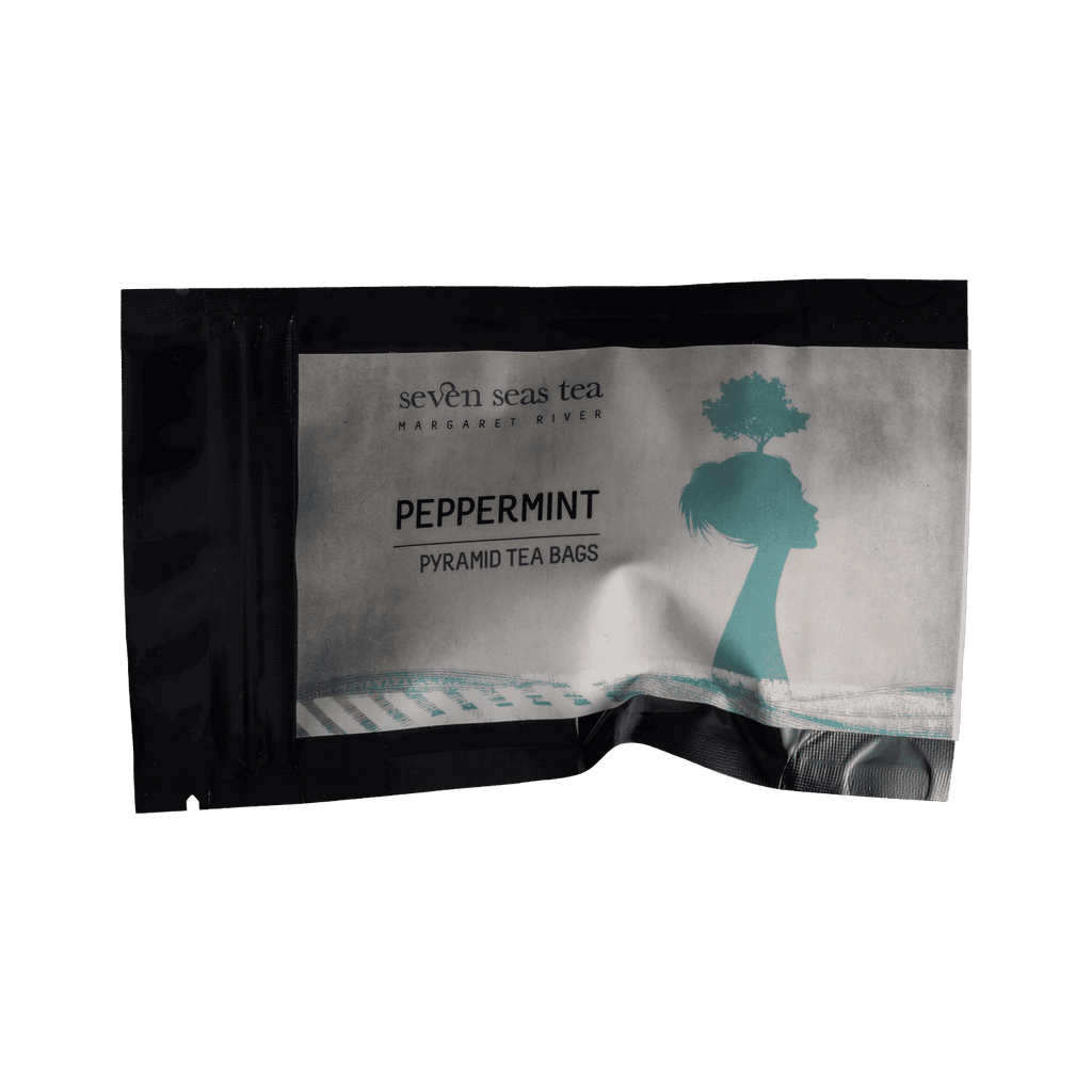 Organic Peppermint Teabags tea sample sachet, Seven Seas Tea