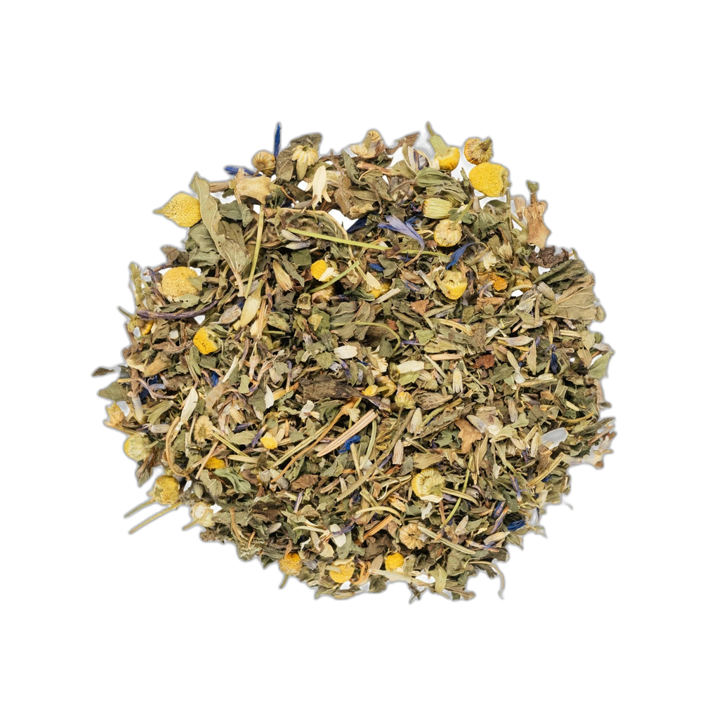 Organic Sleepy Blend loose leaf tea, Seven Seas Tea sample sachet