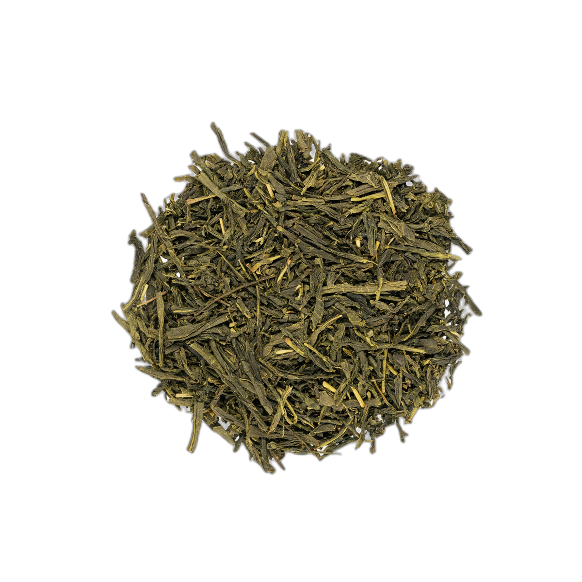 Close up of Green Australian Sencha loose leaf blend spread flat