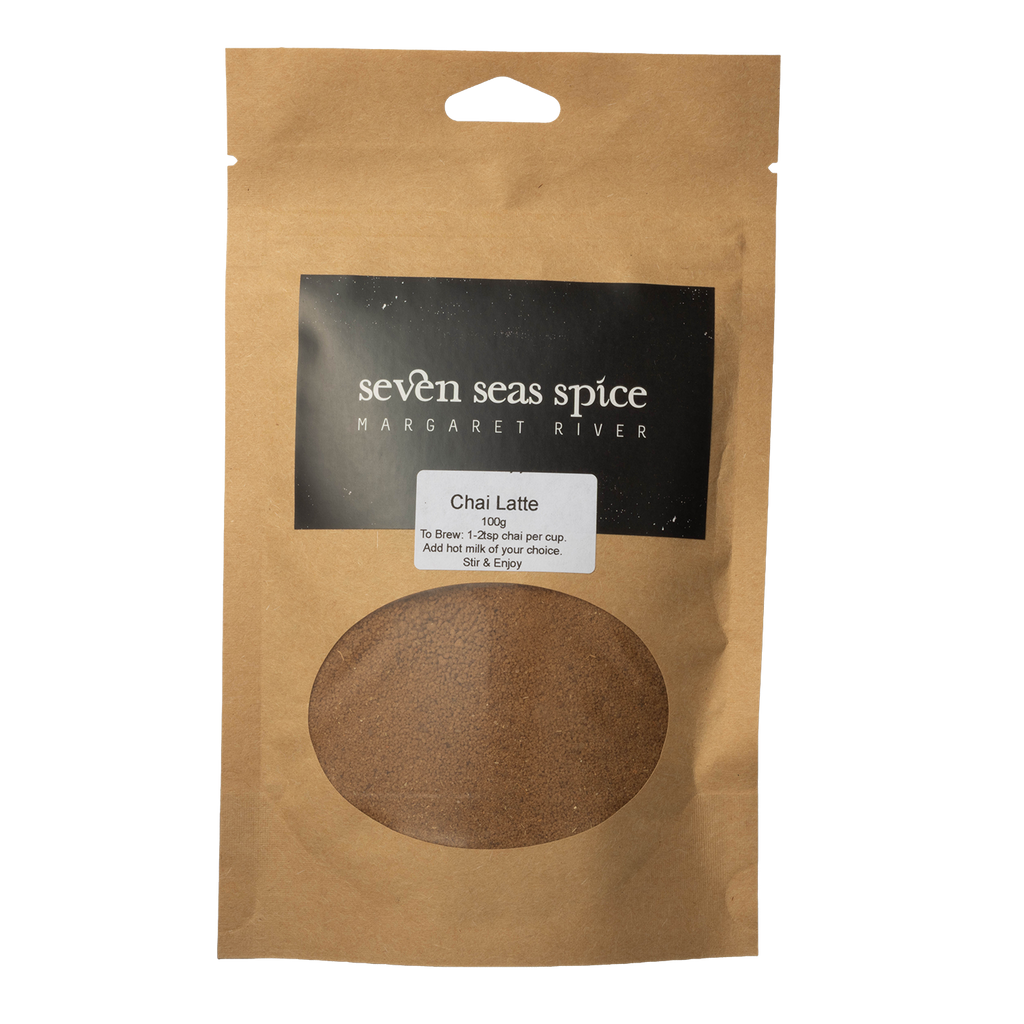 Kraft Seven Seas Tea pouch of Chai Spiced Latte with a window showing the powder
