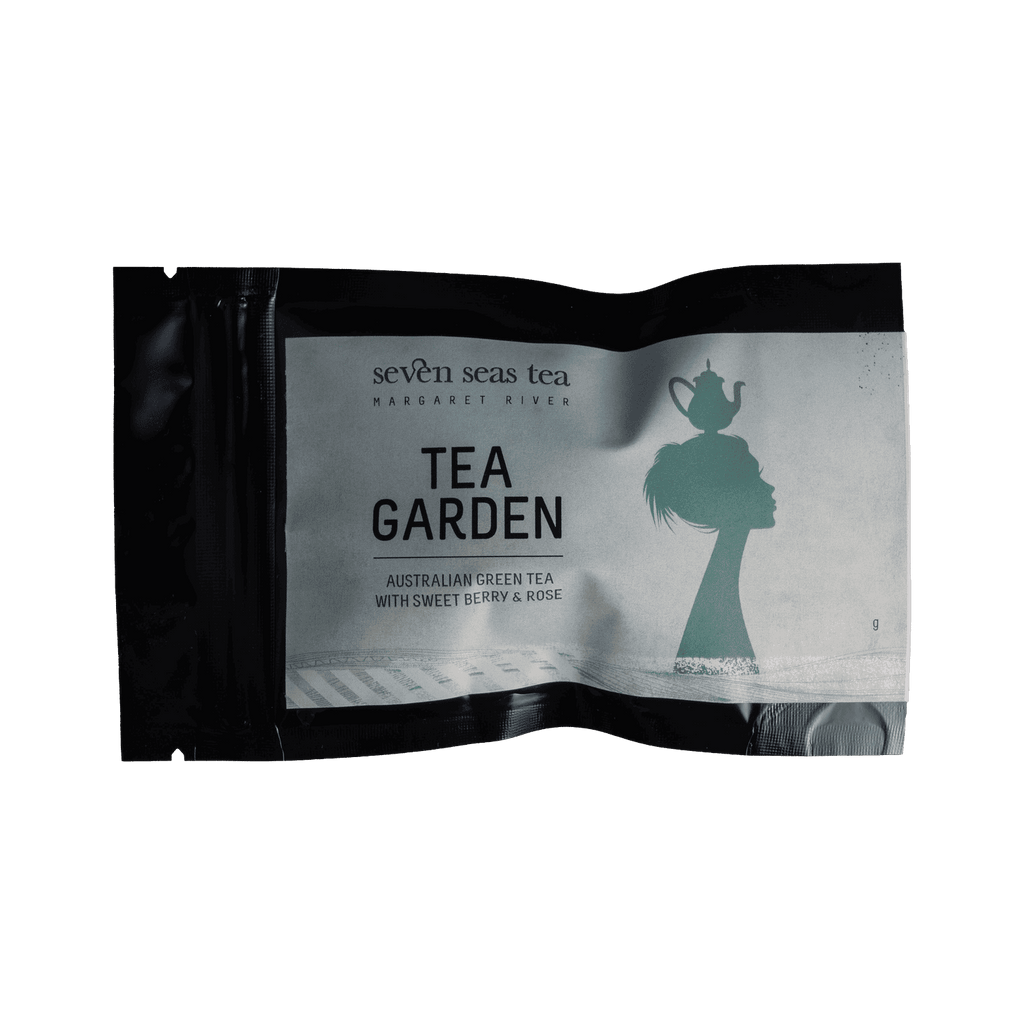 Tea Garden - Green Tea with Sweet Berry & Rose tea sample sachet, Seven Seas Tea